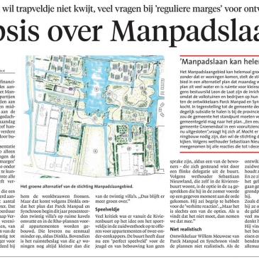 Sceptisch over Manpadslaan